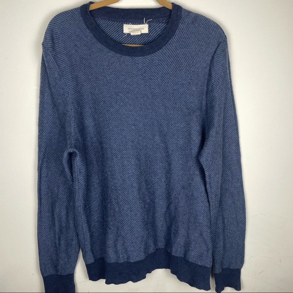 Frederik Anderson Copenhagen Navy Blue Crew Neck Sweater Size L